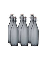 Bormioli Rocco 33.75oz Swing Top Giara Glass Bottles - Gray | 6-pack