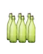Bormioli Rocco 33.75oz Swing Top Giara Glass Bottles - Lime Green | 6-pack