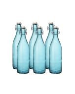 Bormioli Rocco 33.75oz Swing Top Giara Glass Bottles - Sky Blue | 6-pack