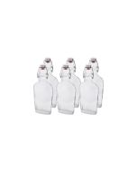 Bormioli Rocco 8.5oz Swing Top Glass Flasks | 6-pack