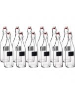 Bormioli Rocco 17oz Swing Top Bottles with Chalkboard Label | 12-pack
