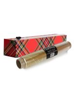 ChicWrap Plastic Wrap Dispenser + Refill Roll | Holiday Tartan