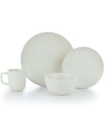 Everything Kitchens Modern Colorful Neutrals - Rippled 16-Piece Dinnerware Set - Matte | Beige
