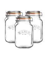 Kilner Square Clip Top Jars (Set of 3) | 68oz