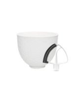 KitchenAid 5-Quart White Mermaid Lace Textured Ceramic Bowl + Flex Edge Beater | 4.5-Quart & 5-Quart KitchenAid Tilt-Head Stand Mixers