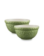 Mason Cash In the Forest S30 (1.25 Qt) Embossed Hedgehog Mixing Bowls | Set of 2