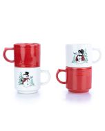 Fiesta® 16oz Stackable Mugs (Set of 4) | Snowman & Snowlady