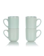 Everything Kitchens Modern Flat 15oz Mugs (Set of 4) | Stone Gray