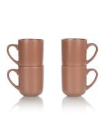 Everything Kitchens Modern Flat 15oz Mugs (Set of 4) | Terracotta