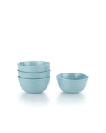 Everything Kitchens Modern Colorful Neutrals - Rippled 6" Bowls (Set of 4) - Glazed | Blue
