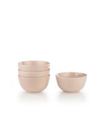 Everything Kitchens Modern Colorful Neutrals - Rippled 6" Bowls (Set of 4) - Glazed | Blush Pink
