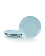 Everything Kitchens Modern Colorful Neutrals - Rippled 10.5" Dinner Plates (Set of 4) - Glazed | Blue
