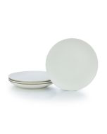 Everything Kitchens Modern Colorful Neutrals - Rippled 10.5" Dinner Plates (Set of 4) - Matte | Ivory
