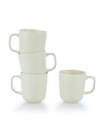 Everything Kitchens Modern Colorful Neutrals - Rippled 12oz Mugs (Set of 4) - Matte | Beige
