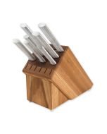 Rada Cutlery 8-Piece Essential Oak Block Set | Silver