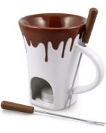 Swissmar Nostalgia Chocolate Fondue Mug Set for Two Persons