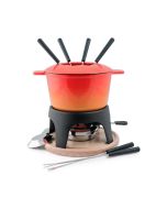 Swissmar Sierra 11-Piece Cast Iron Fondue Set | Orange