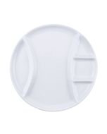 Swissmar Raclette/Fondue Plates (Set of 4) | White - Round