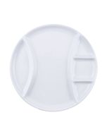 Swissmar Raclette/Fondue Plates (Set of 4) | White - Round