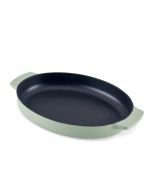 KitchenAid Enameled Cast Iron 2.5 Quart Oval Au Gratin Roasting Pan | Pistachio