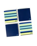 Fiesta® 4 Piece Coaster Set - Cool Blue Stripe