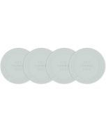 image shows Le Creuset Silicone Coasters (Set of 4) | Sea Salt against a blank, white background