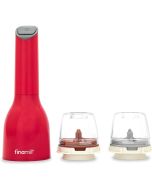 image shows FinaMill Classic Battery Spice Mill | Sangria Red against a blank, white background