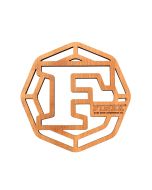 image shows FINEX 8" Cherry Wood Trivet  against a blank, white background