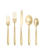 Fortessa Velo Brushed Gold 20-Piece Flatware Set - 5PP-114BR9B-20