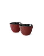 Bredemeijer Xilin Cast Iron Tea Mugs Set of 2 | Red
