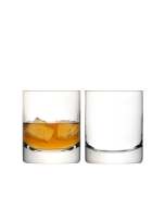 image shows LSA Bar 8oz Tumblers (Set of 2) | Clear against a blank, white background