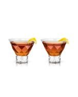 Viski® Gem Crystal Martini Glasses
