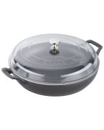 Staub 3.5 Qt. Braiser with Glass Lid | Black