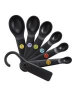 7-Piece Black Measuring Spoons Set
