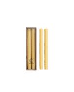image shows Hazel Mazel 10" Tapered Candle Sticks (Set of 2) | Honeycomb against a blank, white background