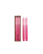 image shows Hazel Mazel 10" Tapered Candle Sticks (Set of 2) | Pink against a blank, white background