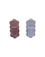 image shows Hazel Mazel Stoneware Wall Mounted Candle Holders (Set of 2) | Lilac and Mauve against a blank, white background  