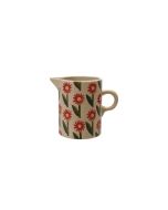 image shows Hazel Mazel Stoneware Creamer | Floral  against a blank, white background