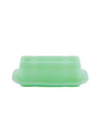 TableCraft Jadeite Glass Collection Butter Dish 