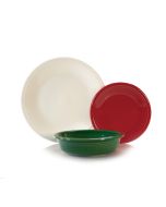 Fiesta® 3-Piece Classic Rim Place Setting (Holiday Memories) against a clean white background
