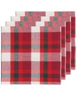 Now Designs Second Spin Recycled Collection 20" x 20" Napkins (Set of 4) | Tannenbaum Plaid