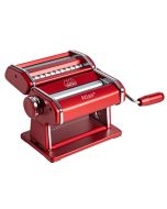image shows Marcato Atlas 150+ Pasta Machine | Red  against a blank, white background