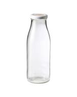  image shows Le Parfait 500ml French Glass Milk Beverage Bottle with Metal Twist Cap against a blank, white background