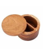 image shows Totally Bamboo Rock & Branch Acacia Duet Salt Cellar against a blank, white background