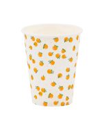 image shows My Mind's Eye 8-Piece 12oz Oranges Party Cups  against a blank, white background