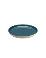image shows Emile Henry Everyday 8" Salad/Dessert Plate | Blue Flame/Ivory against a blank, white background