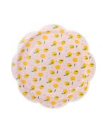 image shows My Mind's Eye 8-Piece 8" Lemons Paper Plates  against a blank, white background