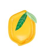 image shows My Mind's Eye 8-Piece Lemon Shaped Paper Plates  against a blank, white background