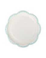  image shows My Mind's Eye 8-Piece 8" Dessert Plates | Aqua against a blank, white background