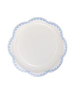  image shows My Mind's Eye 8-Piece 8" Dessert Paper Plates | Blue against a blank, white background